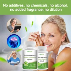 Ginkgo Biloba 120 Mg Capsules Support Brain Health Boosts Mental Clarity & Focus