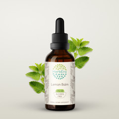HerbEra Lemon Balm Alcohol-FREE Tincture Organic (Melissa officinalis)