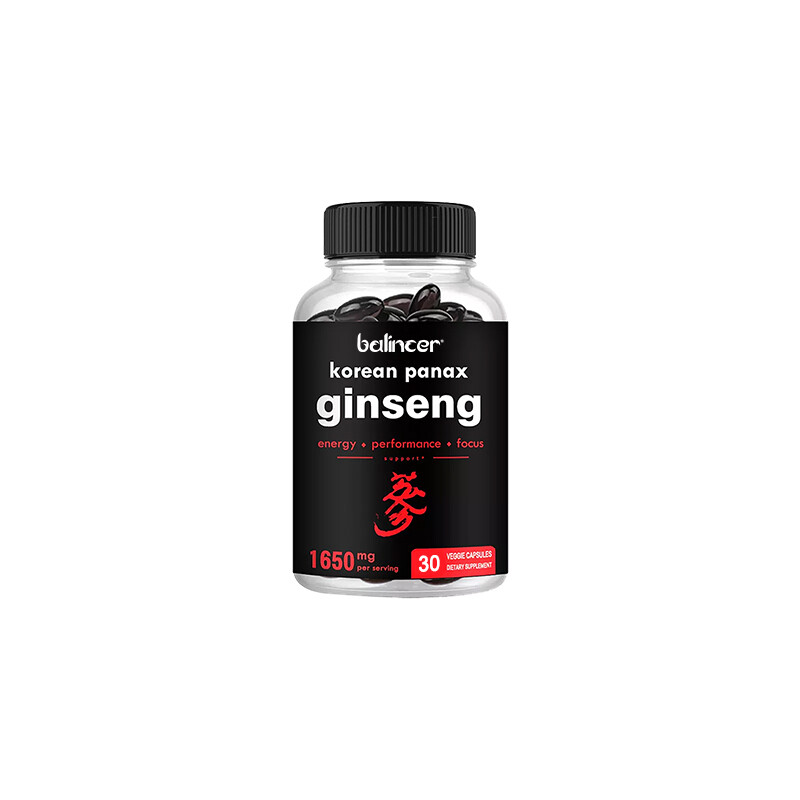 Korean Red Panax Ginseng Extract |30/60/120 Capsules | 1650mg High Dosage
