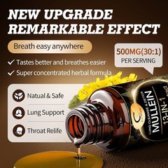 2Pack Mullein Drops for Lungs – Lung Detox for Respiratory Health Lung Cleanse