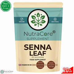 Organic Senna Leave Capsule 500mg-(8% Sennosides)-Digestive &Constipation-90Caps