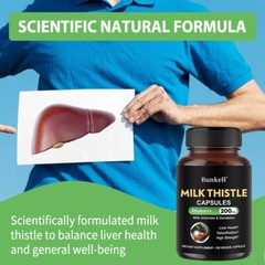 Milk Thistle 400mg Capsules – Detoxification Liver System Health Support