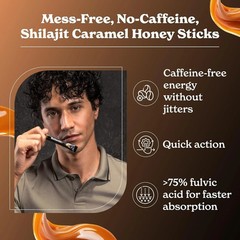 Better Alt Pure Himalayan Shilajit Caramel Honey Sticks Organic – 30 Sticks