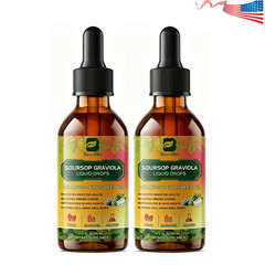 2x Soursop Bitters Liquid Drops with Sea Moss Black Seed Oil Turmeric 60mL