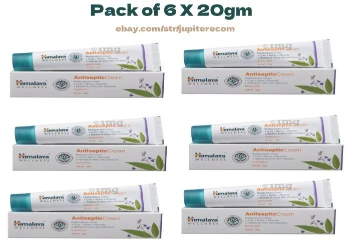 6 packs X Himalaya Herbals Antiseptic Cream 20 Grams Each Free Shipping