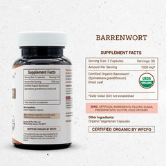 Secrets Of The Tribe Barrenwort Capsules, 500 mg