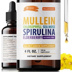 SIRUNES Mullein Herbal Drops with Chlorophyll, Irish Sea Moss, Spirulina & El…