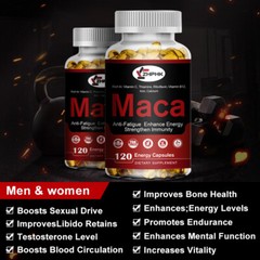 Organic Maca Root Capsules Peruvian Maca Extract Muscle Enhancing For Men Women