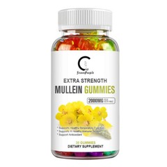 Organic Mullein Leaf Gummies 2000mg – Lung Cleanse Cough Relief Enhance Immunity