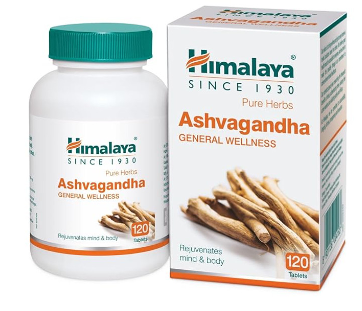 Himalaya Ashwagandha General Wellness Stress Relief, Rejuvenates Mind Body 60Tab