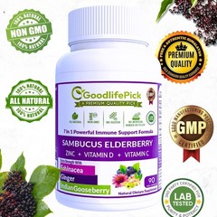7 in 1 Elderberry with Zinc Echinacea, Vitamin C & D Ginger & Amla 90 Capsules