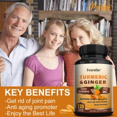 Turmeric 95% curcumin 1950mg extract Turmeric black pepper antioxidant best