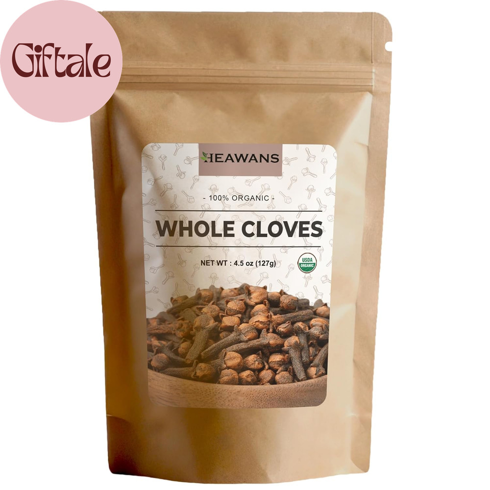 Hand Picked Premium Grade Organic Whole Cloves 4.5 Oz, Packed in a USDA Certifie