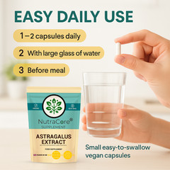 Astragalus Extract Capsules 5500mg-(20% Polysacharides+55mg Saponin)-90Caps