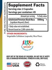 libido herbs unisex – BLACK MACA – energy boost supplement for women 1 BOTTLE