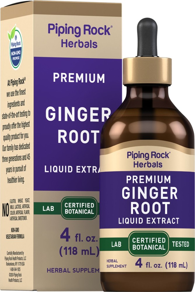 Ginger Root Extract Liquid | 4 Fl Oz | Alcohol Free | by Piping Rock