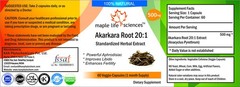 Akarkara Root 20:1 Extract Capsules Anacyclus Pyrethrum aphrodisiac libido