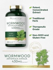 Sweet Wormwood 430 mg | 200 Capsules | Non-GMO & Gluten Free | By Carlyle