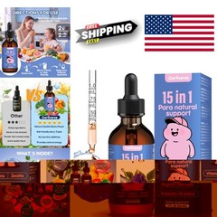 Parasite Cleanse Liquid Drops for Kids and Adults 2 Fl Oz Natural Detox Formula