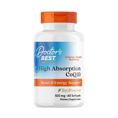 High Absorption CoQ10 with Bioperine 100 mg 60 Softgels By Doctors Best