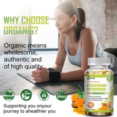 ORGANIC Turmeric Curcumin, Ginger and Black Pepper 120 Capsules – High Potency
