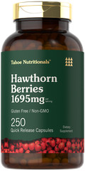 Hawthorn Berry Capsules | 1695mg | 250 Count | Non-GMO | by Tahoe Nutritionals