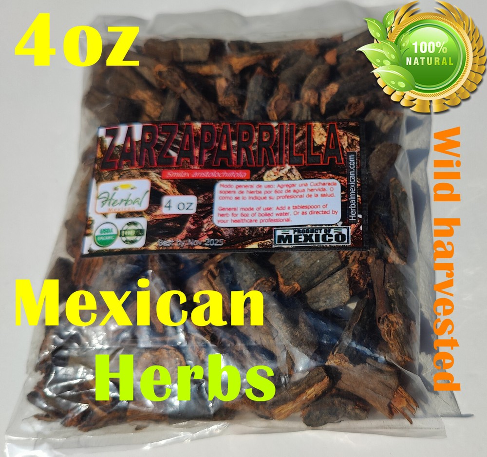 zarzaparrilla Root, 4oz Sarsaparrilla, Herbal Tea Smilax aspera, zarza morisca