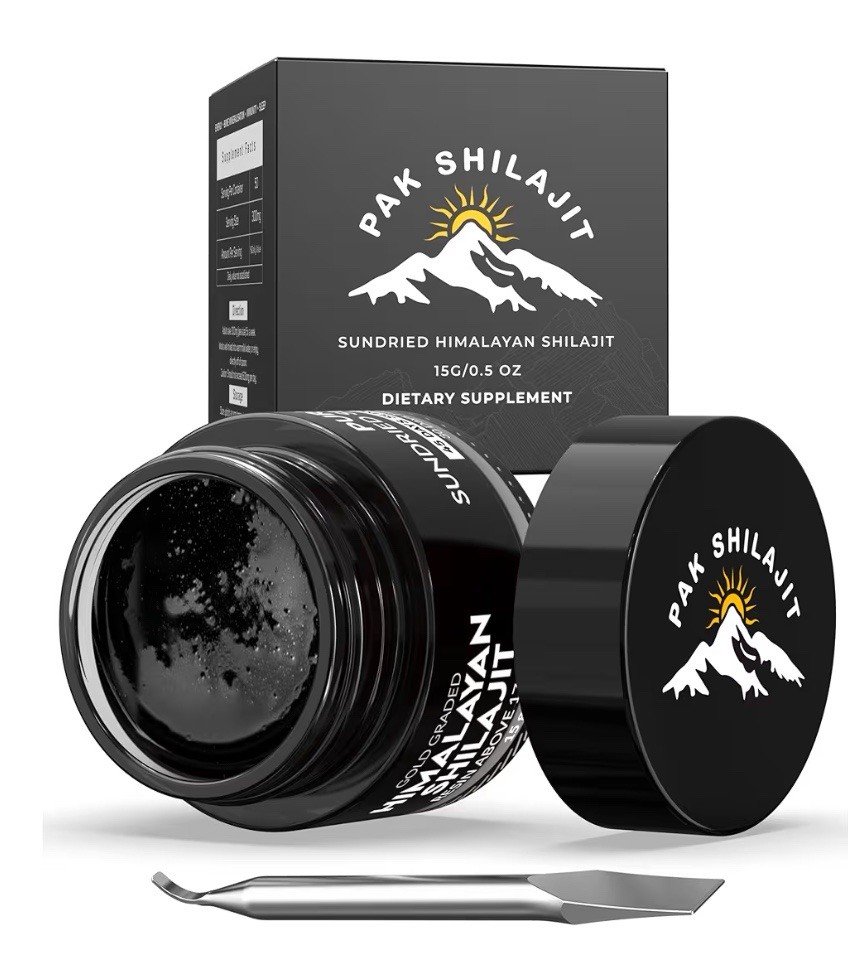 PakShilajit® Gold-Grade Shilajit Resin 15g – 84+ Minerals, 45–70 Days Sun-Dried