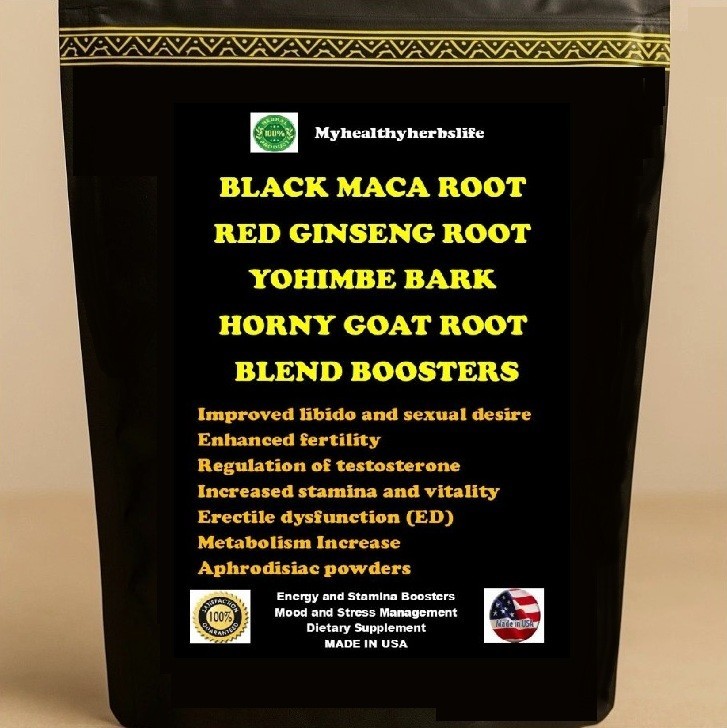 Maca Root, Yohimbe bark, Ginseng Root & Horny Weed Strongest Powder Blends – USA