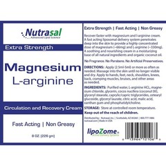Magnesium and L-arginine Cream – 8 oz