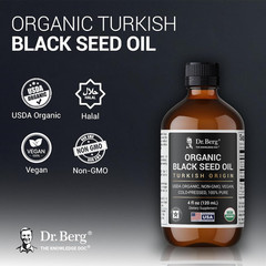 Dr. Berg Black Seed Oil Organic Cold Pressed – Pure Nigella Sativa Black Cumin O