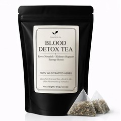 Jamaican Healing Garden Blood Detox Tea, Wildcrafted Herbs with Guaco, Burdock R