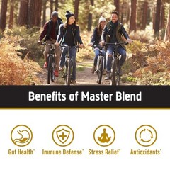 Om Master Blend Organic Mushroom Supplement 317oz with Cordyceps Reishi Lions…
