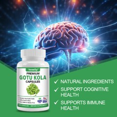 Gotu Kola Capsules, Non-Gmo, Gluten-Free, Supports Brain And Skin Health