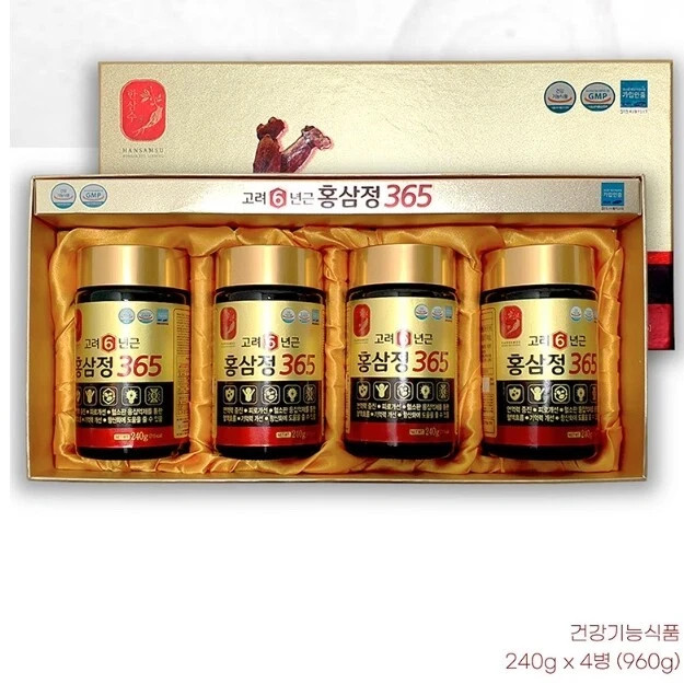 KOREA NO.1 Korean 6 Years Red Ginseng Extract 365, Saponin 240gx4ea / Tracking