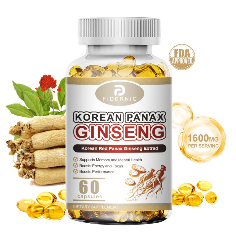 Korean Panax Ginseng – Supports Mental & Physical Energy NON-GMO Gluten-Free