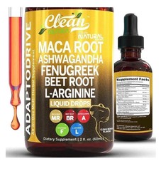 Organic Maca Root Liquid Drops Ashwagandha Fenugreek Beet Root plus L-Arginine