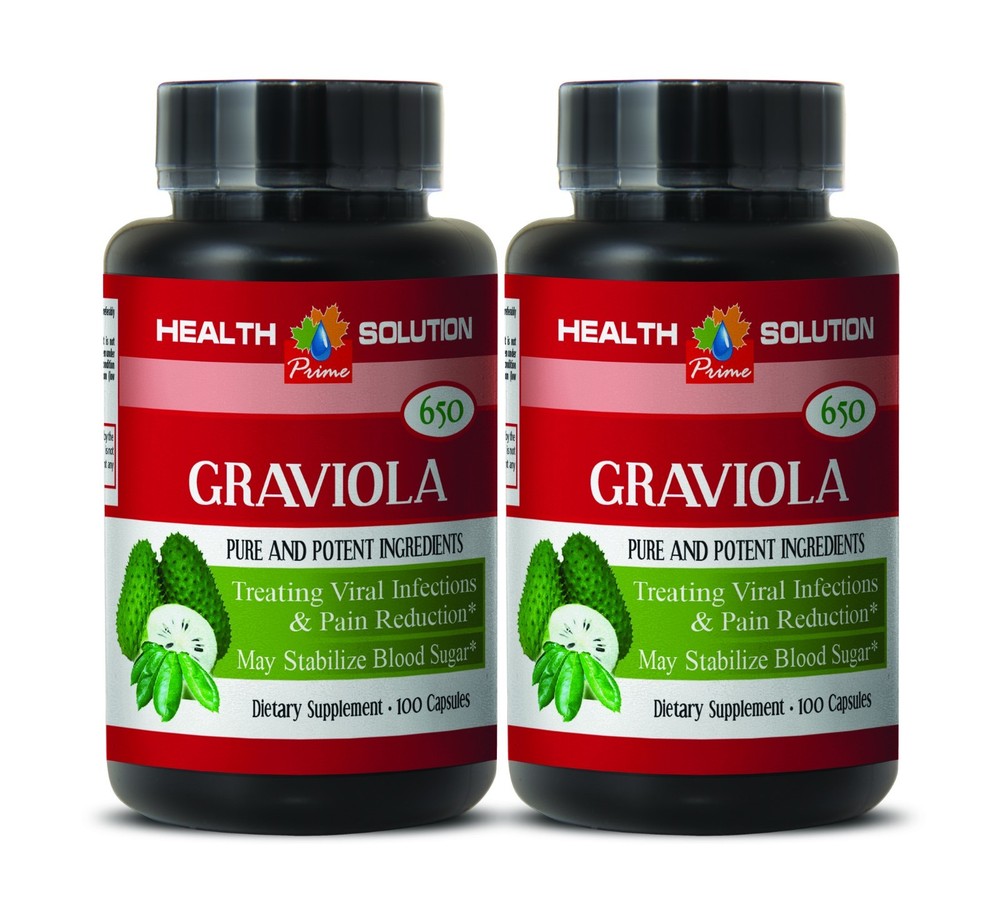 Brazilian paw paw – GRAVIOLA Leaf Extract 650 – Supports a positive mood – 2 Bot