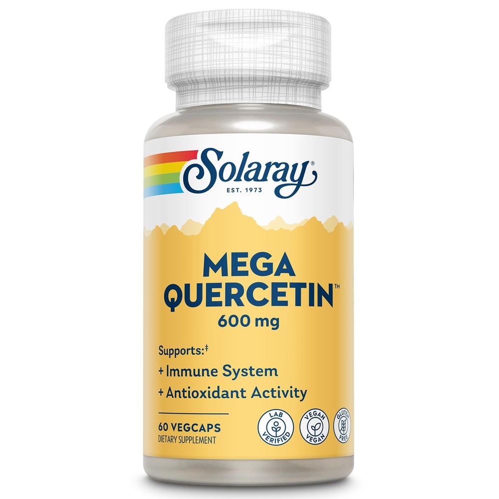 SOLARAY Mega Quercetin with Bromelain, Vitamin C and 60 Count (Pack of 1)