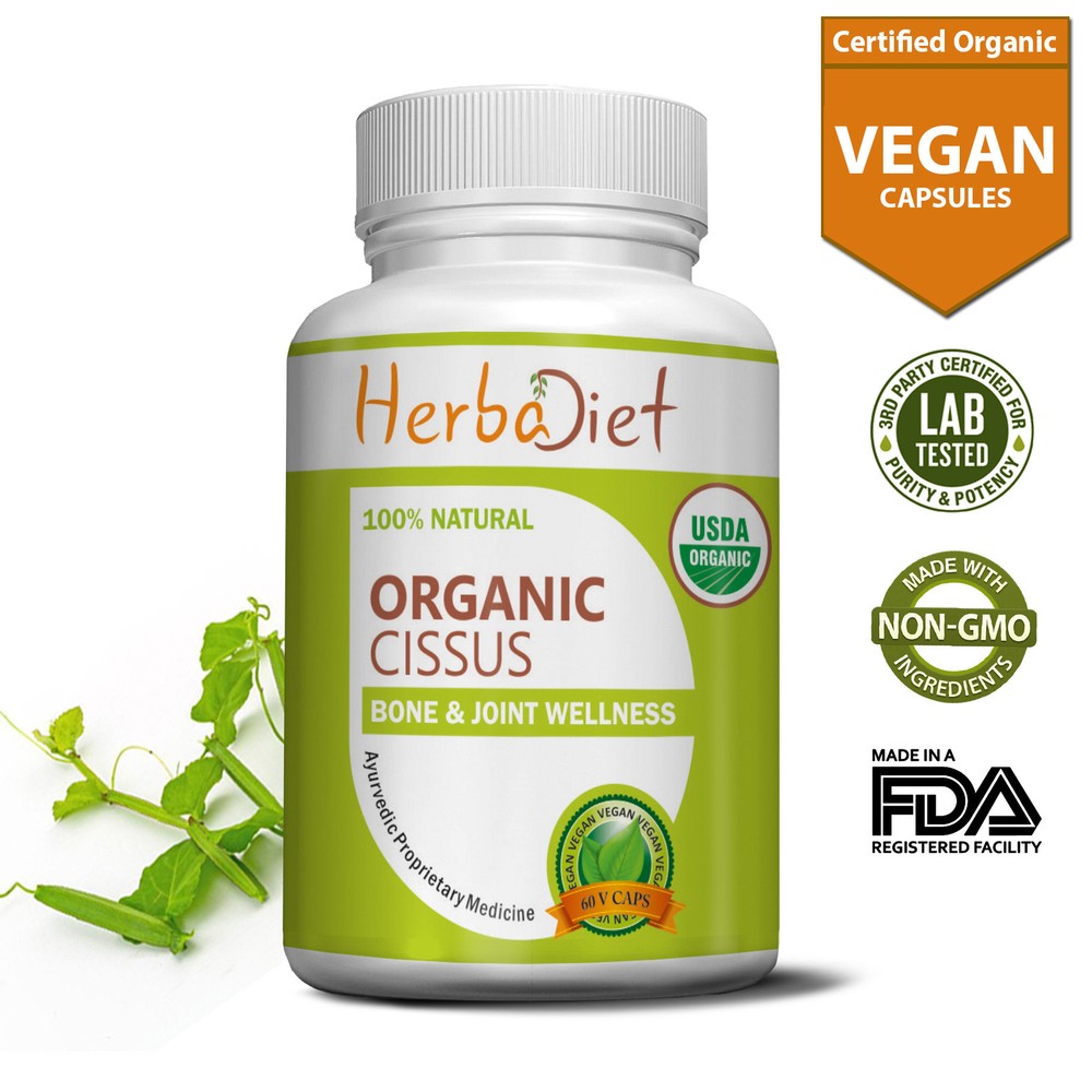 Organic Cissus Quadrangularis Capsules Bone Strength Supplements Osteoporosis