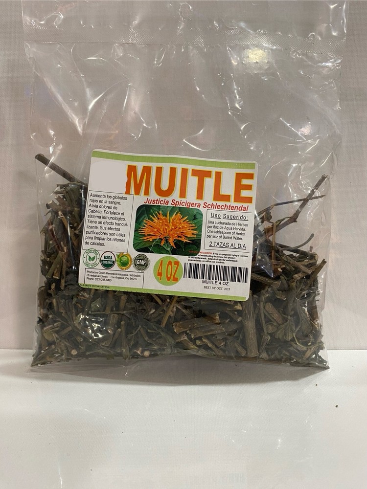 Muitle Muicle Mexican Honeysuckle Justicia Spicigera Schlechtendal 4oz