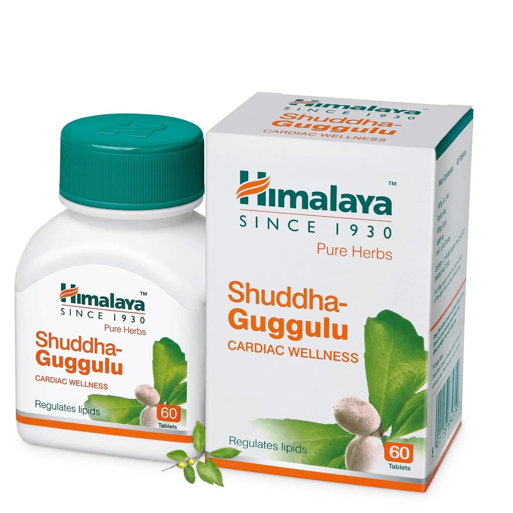 Himalaya Shuddha Guggulu 60 Tabs For Cardiac Wellness Exp March 2028