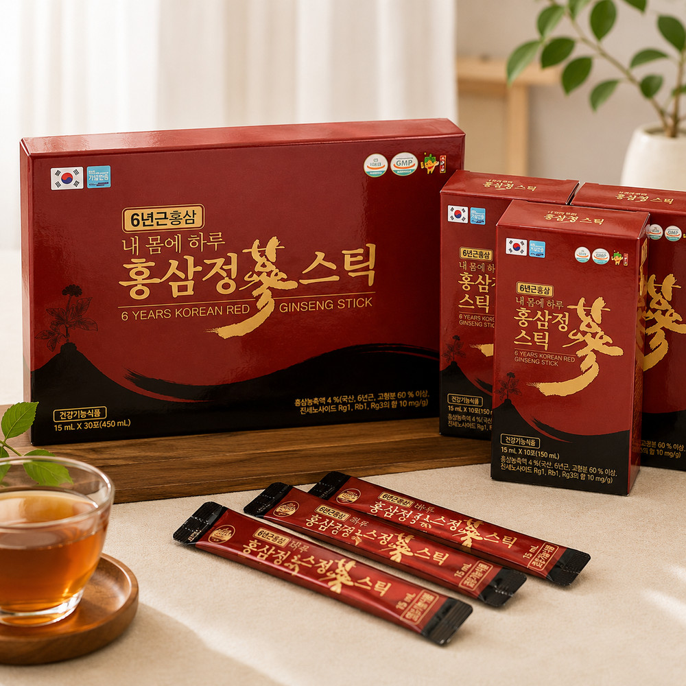 Ginseng Korean 6 Year Red Ginseng Sticks 15ml(0.51oz) x 30 Packs