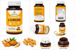 (2 pack) Turmeric Curcumin Supplement 2600mg – with Organic Ginger & Turmeric