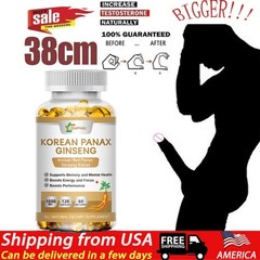 Korean Red Panax Ginseng 120 Capsules 1600mg Extra Strength NON-GMO No Fillers