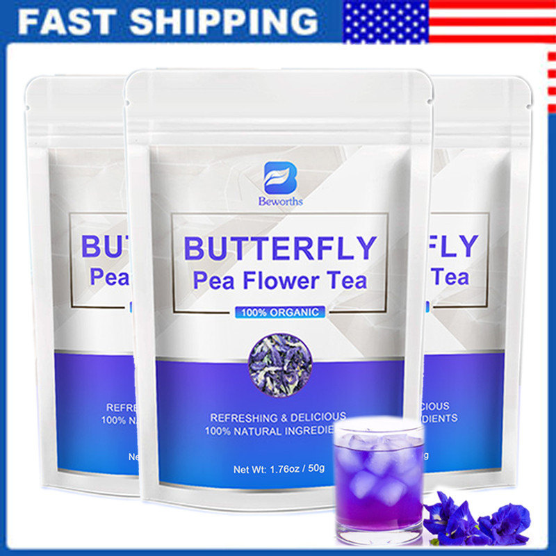 50g*3 Butterfly Pea Flower Organic Flowers Dried Tea Natural-Clitoria Ternatea