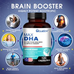 Max DHA Contains EPA ,Supports Healthy Brain,lmproving Memory 130/60/120Softgels