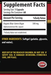 Herbal Extract – BLUE GREEN ALGAE 500MG – Sustainable Choice 2 Bottles 120 Caps