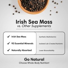 Organic Sea Moss Capsules – Irish Sea Moss Bladderwrack Burdock Root