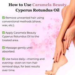 Cyperus Rotundus Oil 60ml Natural Hair Removal Oil for Face Body Legs Women Men